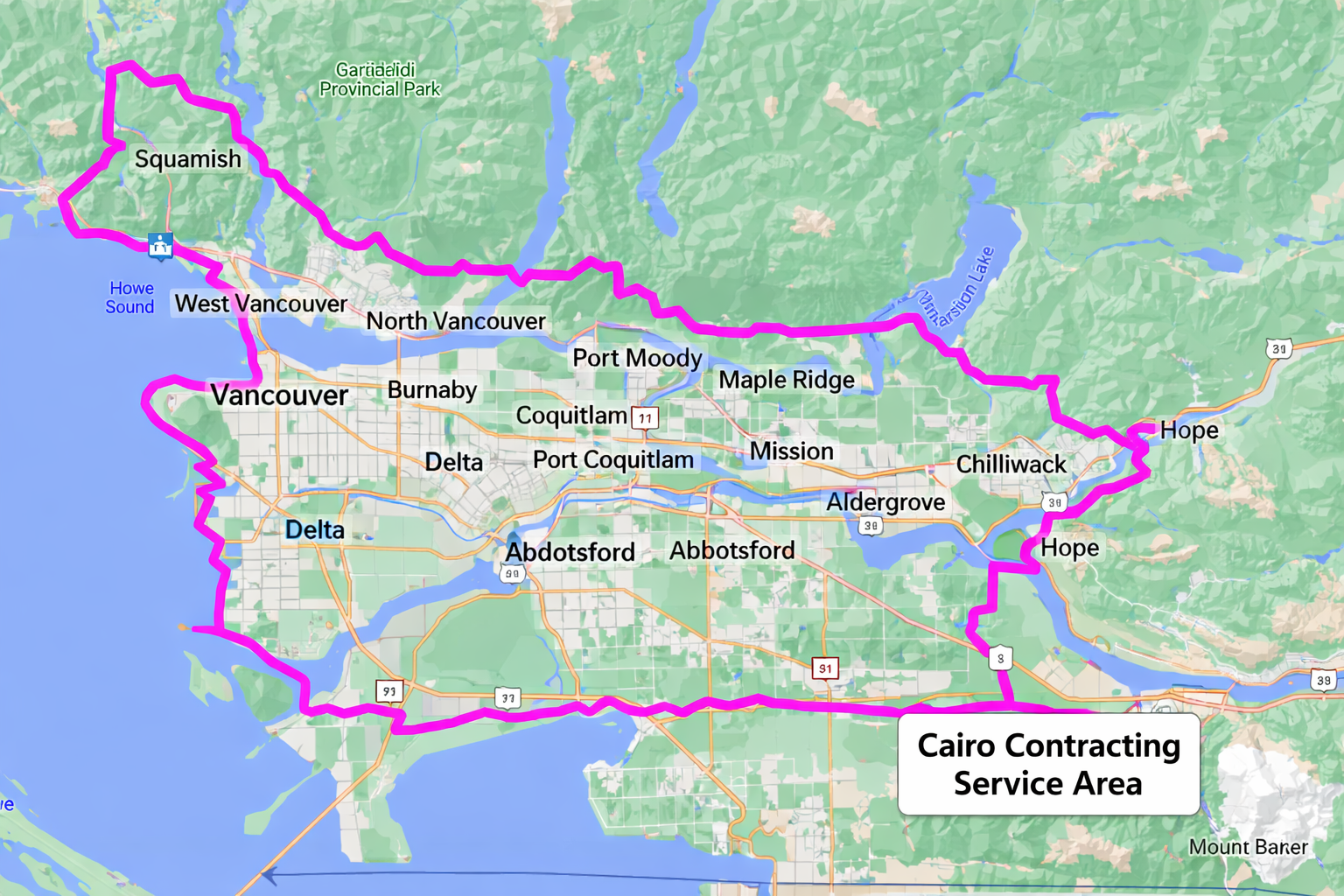 Service Area - Cairo Contracting