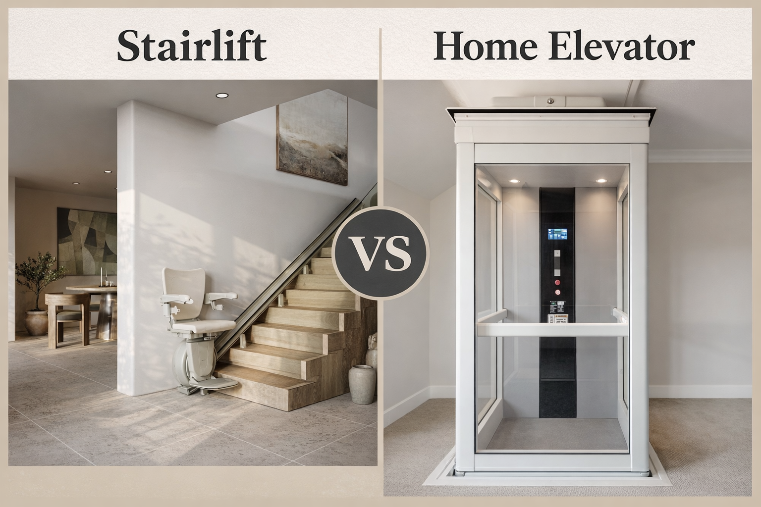 Stairlift installation and home elevator solutions by Cairo Contracting for residential accessibility and mobility support in Vancouver homes.
